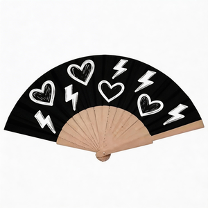 Abanico de Mano de Bambú con Logotipo Personalizado Impreso para Bodas en la Playa, Fiestas, Abanicos Plegables de Mano - Product Image 1