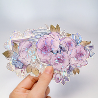 Autocollants holographiques 3D personnalisés, autocollants en vinyle esthétiques pour la décoration de scrapbooking et de journalisation