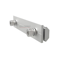 Accessoires de support de panneau solaire en aluminium 6005-T5 en gros, connecteur de rail, rail solaire, système de montage sur toit