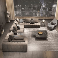 MOONTOP Italienisches Design Moderne L-förmige Wohnlandschaft Set für das Wohnzimmer
