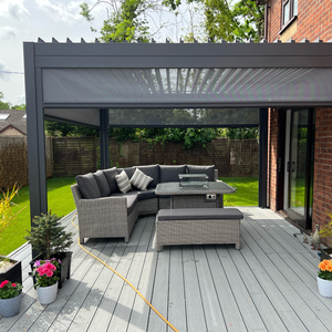 Pérgola Retráctil Impermeable con Techo Curvo de Aluminio con Recubrimiento en Polvo, Diseño Inspirado en la Naturaleza, Ecológica - Product Image 3