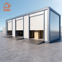 Garage préfabriqué en conteneur, structure en acier modulaire, unité de stockage, panneaux sandwich, maison préfabriquée