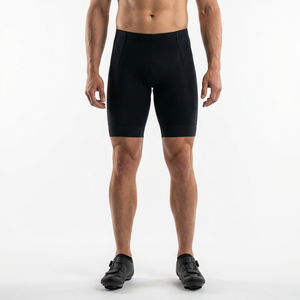 Shorts unisexe noir grande taille avec logo personnalisé, impression par transfert thermique, ajustés, respirants, séchage rapide, en Spandex et Nylon, longueur courte - Product Image 4
