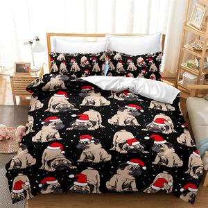 Noël neige ensemble de literie 3d housse de <span class=keywords><strong>couette</strong></span> ensembles <span class=keywords><strong>couette</strong></span> lit double <span class=keywords><strong>reine</strong></span> roi taille unique luxe dessin animé cadeau cerf - Product Image 6