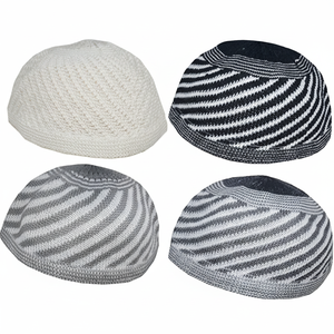 Ensemble de 4 bonnets musulmans polyvalents en coton 100% pour toutes les saisons, unisexe, pour la plage ou les occasions professionnelles - Product Image 1