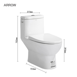Inodoro Moderno de Una Pieza, Alargado, con Sifón en S, Doble Descarga, de Cerámica, Montado en el Suelo, Venta al Por Mayor - Product Image 3