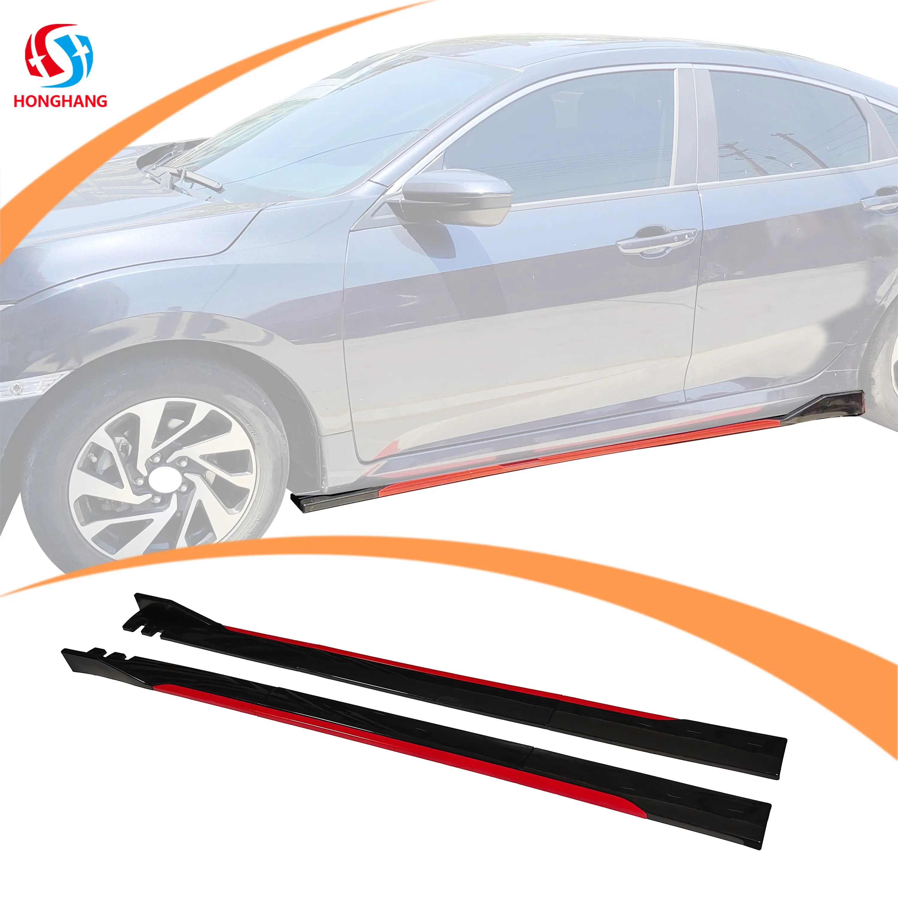 Honghang saia lateral universal de fibra de carbono, para todos os modelos de carro tipo 315