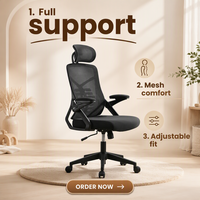 Chaise de bureau ergonomique pivotante de luxe pour dirigeant, avec dossier en maille et design moderne en fer, idéale pour les cadres