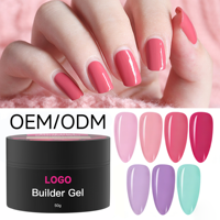 Fournitures professionnelles pour ongles OEM/ODM, Gel dur de construction à logo privé pour extension d'ongles, Gel vernis à ongles Soak Off pour salon
