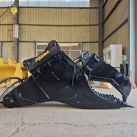 Cisaille à bois hydraulique robuste RSBM pour excavatrice, cisaille à souches pour défrichement et coupe d'arbres