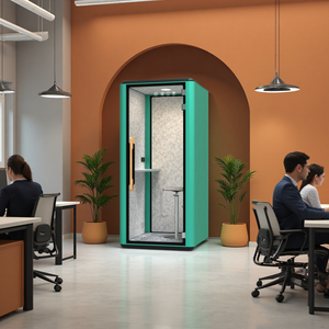 Cabina DE REUNIÓN DE ALUMINIO moderna para oficina, hogar, hotel y uso al aire libre, función de reducción de ruido y silenciosa, diseño extensible - Product Image 2