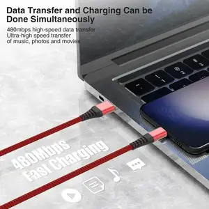 3A Usb C hızlı şarj cep telefon veri kablosu cep telefonu hızlı şarj Usb A C kablo Usb kablo tip-c iPhone15 Samsung için