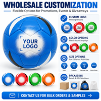 Ballon de football Aiju personnalisé en cuir PVC taille 5, cousu à la machine, pour événements promotionnels et cadeaux - Écologique et léger