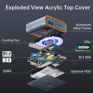 <span class=keywords><strong>Intel</strong></span> <span class=keywords><strong>Nuc</strong></span> Core I3/I5 11TH/12th Gen Quad Core 2xDP DDR4 2xhdmi 4-Win11การแสดงผล /linux พัดลมคอมพิวเตอร์ Mini PC POS - Product Image 2