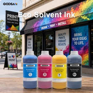 Encre éco-solvant inodore directe usine 9 couleurs pour têtes d'impression I3200 I1600 4720 XP600 pour impression de signalétique en rouleau longue durée - Product Image 1