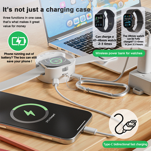 <span class=keywords><strong>Cargador</strong></span> Portátil Inalámbrico Magnético de 1500mAh para <span class=keywords><strong>Apple</strong></span> <span class=keywords><strong>Watch</strong></span> Ultra 9 8 <span class=keywords><strong>7</strong></span> SE, Estuche de Carga y Almacenamiento para Viajes - Product Image 3