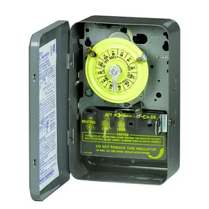 Intermatic T104R 208-277-Volt DPST Interruptor de tiempo mecánico de 24 horas con caja al aire libre
