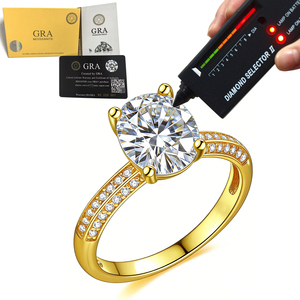 <span class=keywords><strong>Anillo</strong></span> Chapado en Oro de 18k <span class=keywords><strong>con</strong></span> Moissanita Elíptica de 3CT, <span class=keywords><strong>Anillo</strong></span> de Compromiso Elegante para Mujer <span class=keywords><strong>con</strong></span> Certificación GRA - Product Image 1