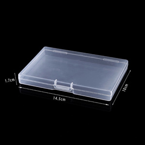Transparent Rectangular <b>Plastic</b> Storage <b>Box</b> 14.5x10x1.7cm With Lid For Jewelry Nail Art Hardware Organization - Product Image 1