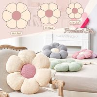 Coussin de sol en forme de fleur, coussin de siège, coussin décoratif mignon pour la chambre et coussin décoratif en peluche pour le lit
