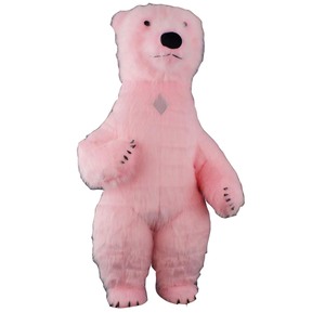 Мультипликационный персонаж надувной Белый медведь костюм разных цветов для взрослых талисман вечеринки фестивали плюшевый материал аниме тема - Product Image 2