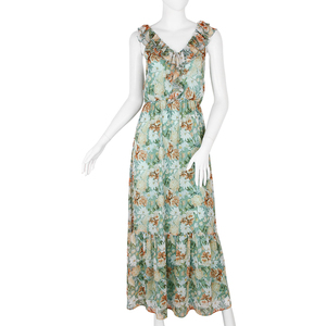 2021 nueva moda Sexy <span class=keywords><strong>sin</strong></span> espalda impresión floral vestido largo dama elegante mujeres ropa casual vestido <span class=keywords><strong>de</strong></span> - Product Image 1