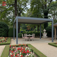Pergola de patio en aluminium, toit à lames bioclimatiques, imperméable, pare-soleil, décoration pour jardin, terrasse au bord de la piscine, pour usage extérieur