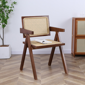 Lot <span class=keywords><strong>de</strong></span> 2 chaises <span class=keywords><strong>de</strong></span> salle à manger Boho Cane, charge maximale <span class=keywords><strong>de</strong></span> 330 lb, <span class=keywords><strong>fauteuil</strong></span> d'appoint en bois <span class=keywords><strong>pour</strong></span> <span class=keywords><strong>salon</strong></span>, salle à manger, naturel - Product Image 2