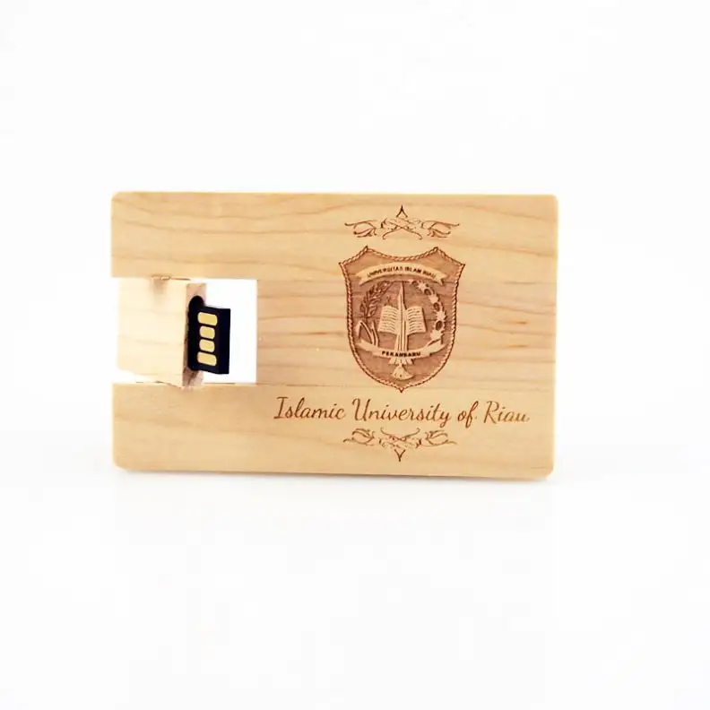 Memoria usb de madera de bambú, pen drive usb para almacenamiento, regalo de promoción