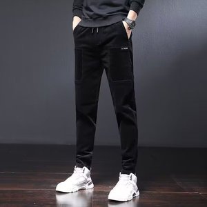 Pantaloni Casual in velluto a coste da uomo nuovi e ispessiti in peluche da uomo per l'autunno e l'inverno con elastico in vita e gamba piccola - Product Image 6