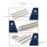 Factory Direct Customized Stainless Steel Threaded Rod DIN975 Full Thread Studding with Hex Nuts Hardware Set