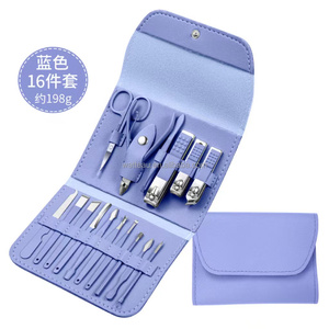 Professionnel manucure pédicure de divers outils de beauté des ongles et Kit d'ongles 12 en 1 manucure Set-bleu - Product Image 4
