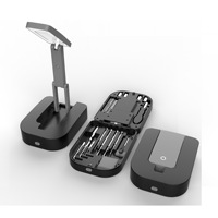 Ensemble d'outils de lampe pliable multifonctionnel en ABS et acier au carbone pour usage domestique et extérieur