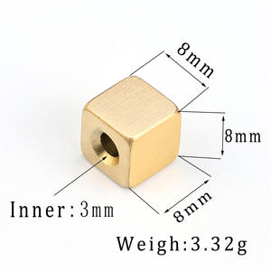 Perline personalizzate in acciaio inossidabile 8mm per braccialetto fai da te che fanno perline di moda con Logo inciso a <span class=keywords><strong>Laser</strong></span> distanziatori di gioielli - Product Image 3
