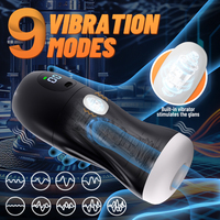 Neuer Hochwertiger Männlicher Masturbator 9-Frequenz-Vibration 9-Frequenz-Saugen, Sprachausgabe Heizfunktion Integriertes Sexspielzeug LED-Anzeige