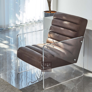 Offre Spéciale foshan usine vintage en <span class=keywords><strong>cuir</strong></span> véritable canapé chaise hôtel <span class=keywords><strong>club</strong></span> salon chaise longue meubles de maison <span class=keywords><strong>fauteuil</strong></span> acrylique - Product Image 1