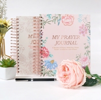 Journal de prière imprimé sur mesure Guide de manifestation à couverture rigide en spirale Carnet de réflexion biblique chrétienne pour femmes