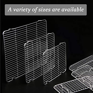 Premium Black Dishwasher Safe Eco-Friendly Rectangle Shape Carbon Steel Cake Cooling <b>Rack</b> with Mesh for <b>Baking</b> - Product Image 4