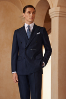 Costume de luxe sur mesure pour homme, en laine 100% teinte en pièce, à simple boutonnage, avec braguette zippée, pour occasions formelles
