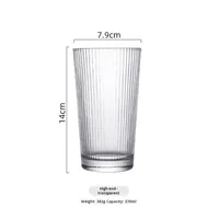 BAMBUS – Vente en gros de verres personnalisés, design simple à rayures droites, pour eau, café, jus, boissons froides, lait – Écologiques, pour bar et famille