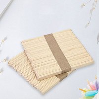 Vente en gros Bâtonnets de crème glacée personnalisés Bâtonnets de crème glacée popsicle abaisse-langue copeaux de bois faits à la main