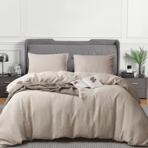 Colcha de linho 100% natural puro para cama, lençol e colcha de linho francês, conjunto de cama personalizado de luxo por atacado