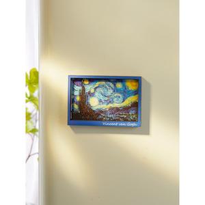 Nouveau design créatif monde célèbre peinture aimant de réfrigérateur en bois fort magnétique <span class=keywords><strong>Van</strong></span> <span class=keywords><strong>Gogh</strong></span> aimant de réfrigérateur personnalisé - Product Image 4