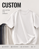T-shirt Homme Streetwear en Coton Lourd 100% Personnalisable avec Logo – Coupe Ample et Décontractée – Vente en Gros OEM ODM