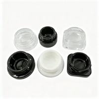Bocaux en verre transparents noirs et blancs avec couvercles, protection UV, logo personnalisé, 5 ml, 7 ml, 9 ml, carrés, pour l'emballage de cosmétiques et d'épices