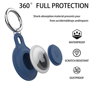 Localizador <span class=keywords><strong>GPS</strong></span> para mascotas, funda protectora completa, soporte de rastreador antipérdida con llavero, funda de silicona impermeable para Apple <span class=keywords><strong>airtag</strong></span> - Product Image 2