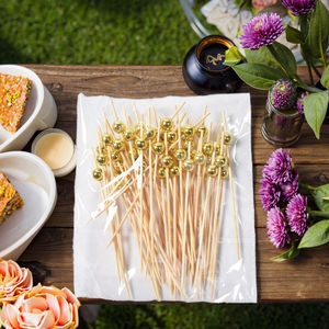 Palillo de bambú desechable, decoración de pasteles de Navidad, palillos de dientes - Product Image 1