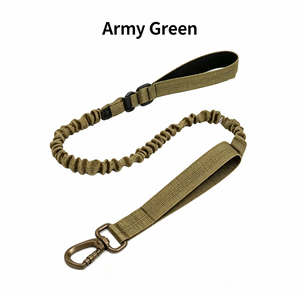 Shock Absorbing Two Handle Training <b>Dog</b> <b>Leash</b> for Medium Large <b>Dogs</b> with Car Seat Buckle Tactical Collar Set - Product Image 1
