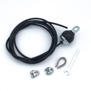 Cable de gimnasio recubierto de vinilo negro galvanizado, cuerda de alambre de acero con bola de nailon, polea de nailon de repuesto, Cable de gimnasio - Product Image 5