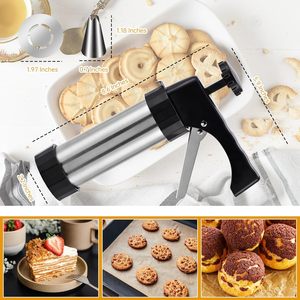 Outils de pâtisserie en acier inoxydable, pistolet à crème, pistolet à biscuits, artefact fait maison, <span class=keywords><strong>moule</strong></span> à presser, presse, ensemble de pistolets à décorer - Product Image 4